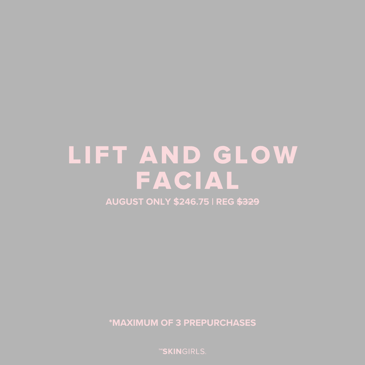 AUGUST PROMO | 25% OFF LIFT AND GLOW FACIAL