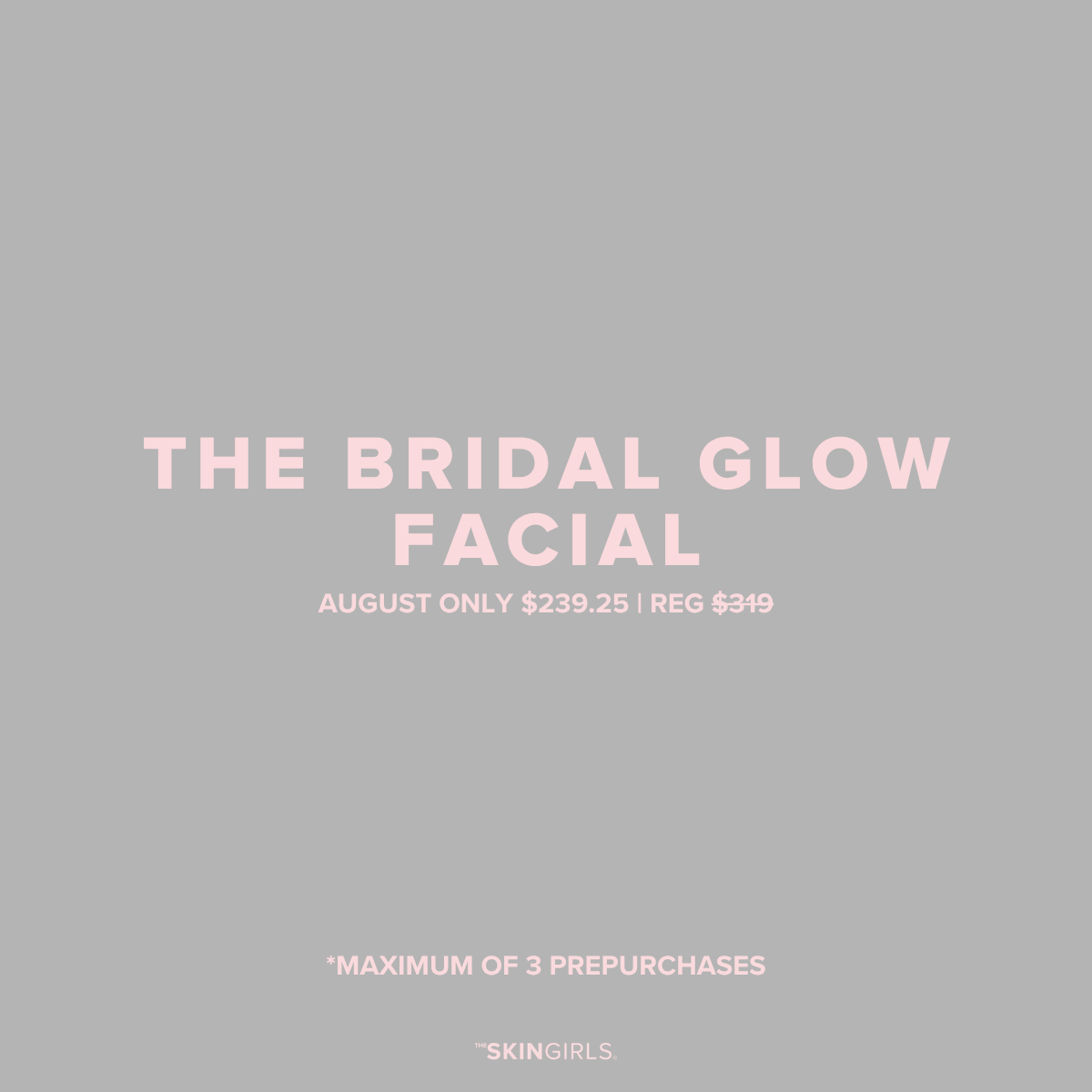 AUGUST PROMO | 25% OFF THE BRIDAL GLOW FACIAL